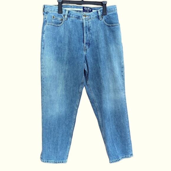 Eddie Bauer 100% cotton 5 pocket jeans, straight leg, size 18 petite - Picture 1 of 7